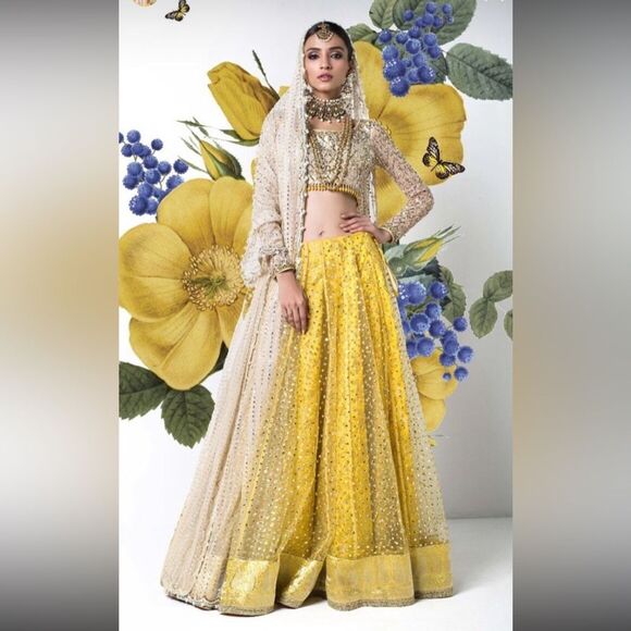 NOMI ANSARI AUTHENTIC LUXURY PAKISTANI DESIGNER COUTURE DRESS - Picture 7 of 16